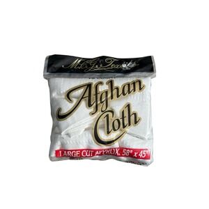 MCG TEXTILES Afghan Cloth 5" Squares Acrylic 18 ct Natural 58x45